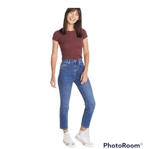 NWOT marie Layer Vintage Straight Medium Wash Denim Jeans | Size 27